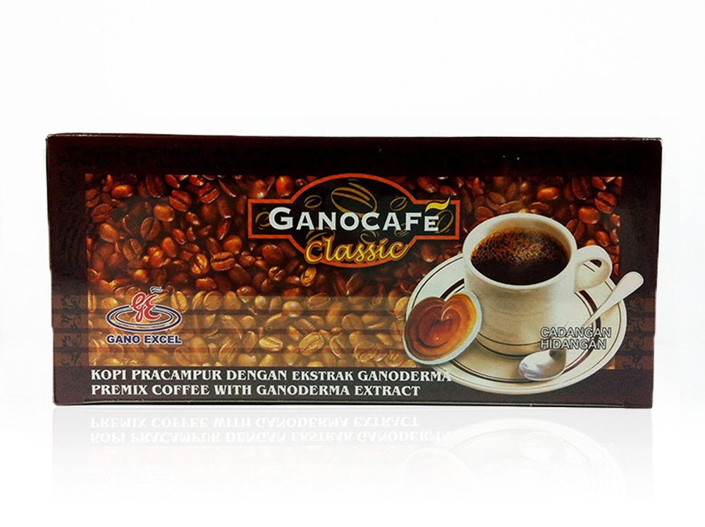 Gano Cafe Classic instant coffee with Ganoderma extract for sustained energy and focus