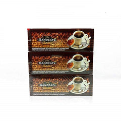 Ganocafe Classic Ganoderma 3-box front view showing packaging and branding