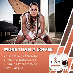 GANOHERB Maca Energy Coffee served in a mug for focused mornings