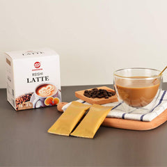 GANOHERB Reishi Latte Coffee sachets ready for quick, flavorful brews at home or office.