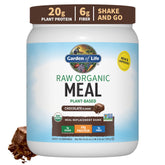 Garden of Life Meal Replacement Shakes chocolate powder in a resealable bag for a protein-packed meal.