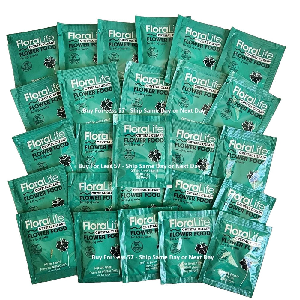 Garden Trends Floralife Crystal Clear packets for easy vase life support.
