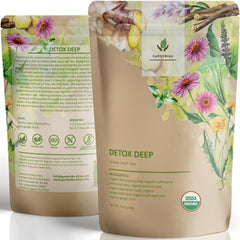 Gardenika Organic Dandelion Root Detox Tea packaging showing premium loose-leaf blend