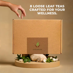 Gardenika organic herbal ingredients closeup highlighting pure herbal notes.