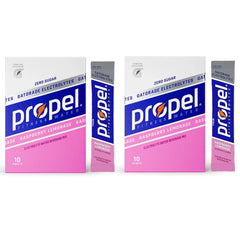 GARIZZE Propel box with Raspberry Lemonade packets for on-the-go hydration.