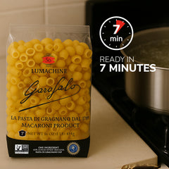 Garofalo Lumachine is a one-ingredient durum wheat semolina pasta.