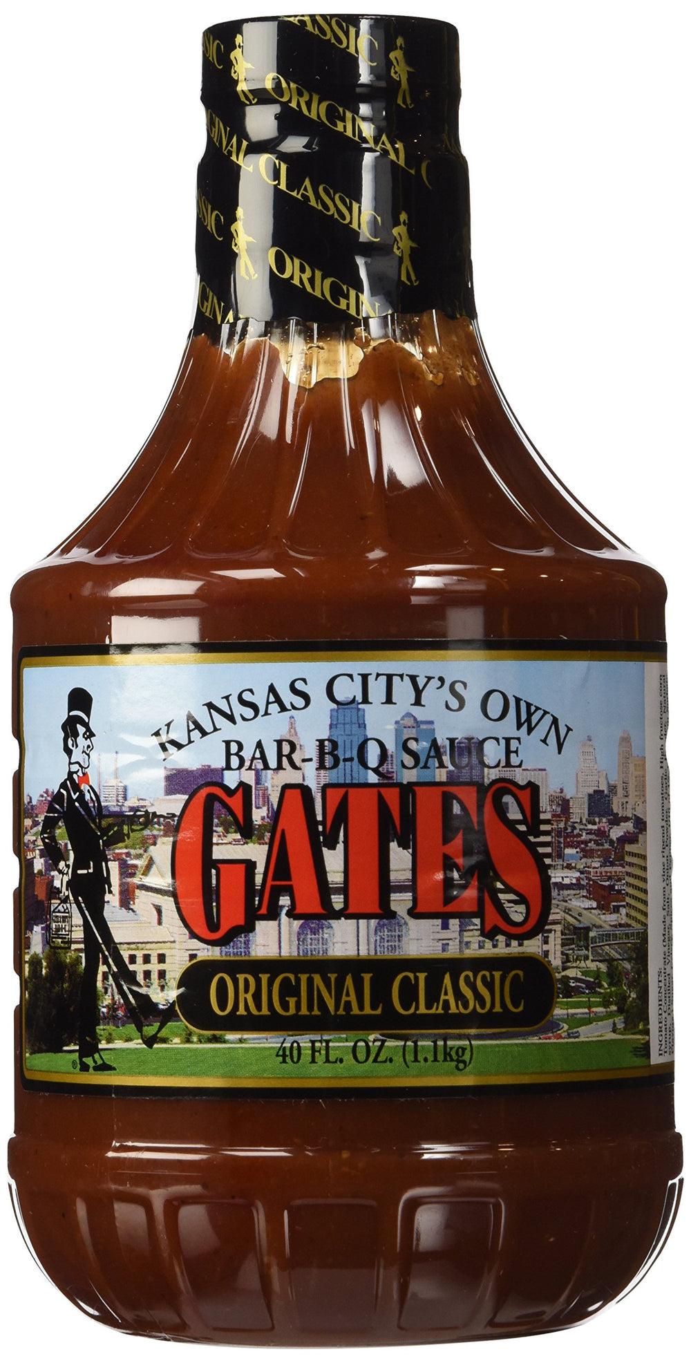 Gates Original Bar-B-Q Sauce 40 oz bottle front, ideal for grilling.