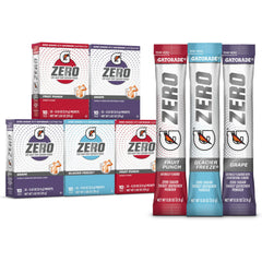 Gatorade G Zero powder fruit punch packet for on-the-go hydration during workouts