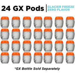 Gx bottle with Glacier Freeze pod ready to mix during workout
