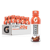 Gatorade Recover Protein Shake chocolate bottle, post-workout fueling