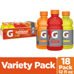 Close-up of Gatorade Thirst Quencher label highlighting electrolytes and flavors.