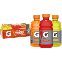 Gatorade Thirst Quencher 18-bottle variety pack ready for hydration.