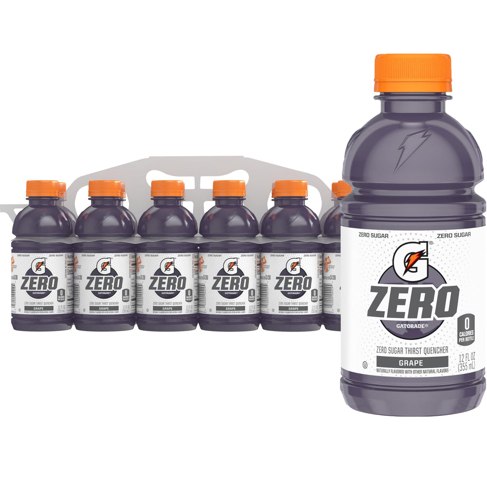 Gatorade Thirst Quencher Zero Sugar Grape bottle ready for post-workout hydration