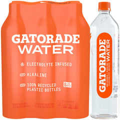 Gatorade Water electrolyte-infused bottle for on-the-go hydration.