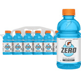 Gatorade Zero Cool Blue bottle 12oz for post-workout hydration and flavor.