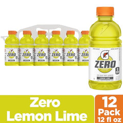 Chilled Gatorade Zero Lemon Lime in a glass after exercise