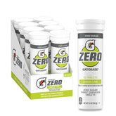 Gatorade Zero Lemon-Lime tablets in front of the pack for on-the-go hydration.