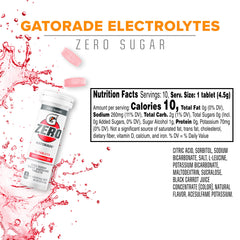 Gatorade Zero Watermelon tablets in a flavor packed powder, ideal for on the go hydration.