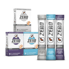 Gatorade Zero variety pack packaging for on-the-go hydration options.