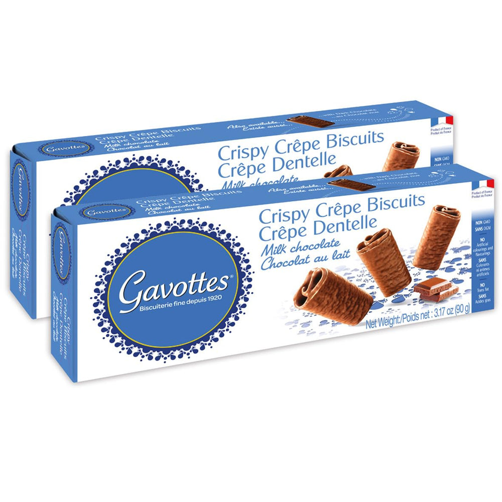 Gavottes milk chocolate mini crispy crepes tray ready to snack