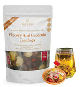 GEELOD Nature Chicory and Gardenia Tea pack highlighting premium herbal blend for digestion support