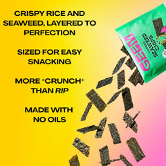 Geem Seaweed Snacks on-the-go bag for mess-free snacking anywhere.