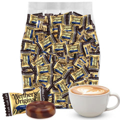 GEEOOLLAH Werther's sugar-free coffee caramel candy 1lb bag for quick on-the-go indulgence