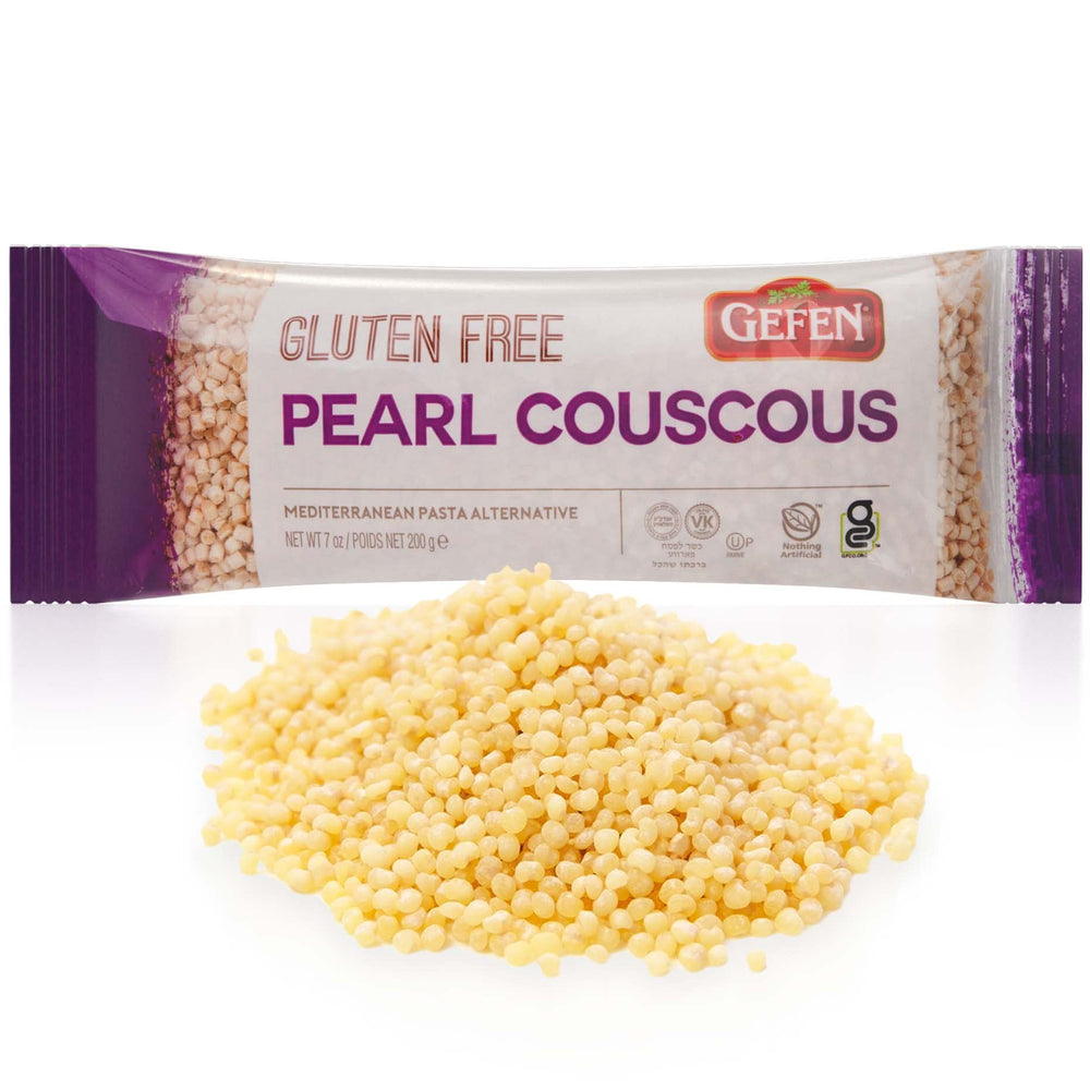 Gefen gluten free Israeli pearl couscous 7oz packshot for quick meals