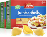 Gefen Jumbo Pasta Shells pack shot highlighting premium durum semolina for al dente results