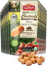 Gefen Organic Chestnuts peeled and roasted packshot, ready to eat