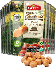 Gefen Organic Chestnuts, roasted and peeled, ready to eat right from the bag.