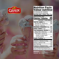 Gefen Sugar Cones box side reveals 24-cone quantity for celebrations