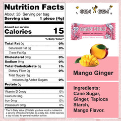 Gem Gem ginger candy chewy close-up highlights chewy texture for easy munching
