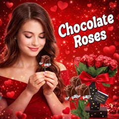 Generic Edible chocolate roses bouquet — romantic gift for special occasions.