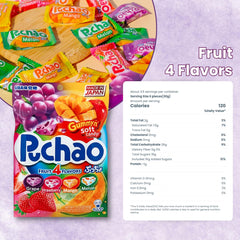 Close-up of Puchao chewy texture with gummy bits inside