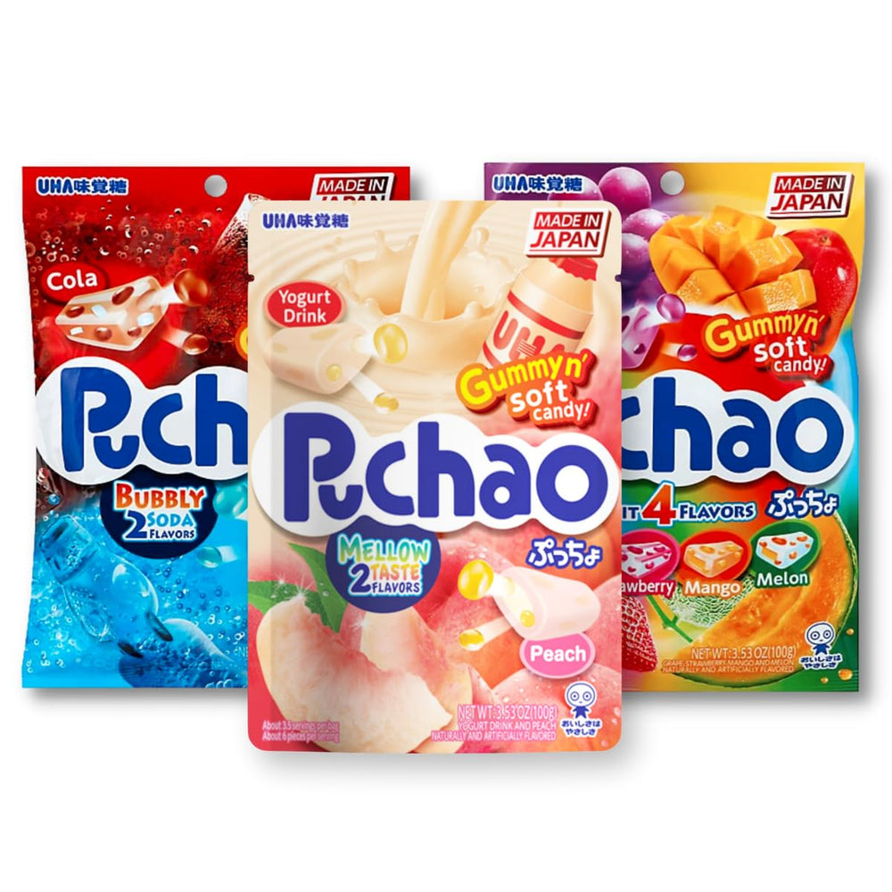 Generic Japanese Chew Puchao Peach Yogurt candy pack for on-the-go snacking