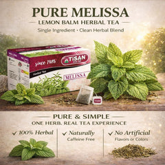 Generic Melissa Tea cup steeping for a soothing daily ritual.