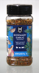 Generic Rosemary Garlic Seasoning jar, aromatic blend for roasting and grilling