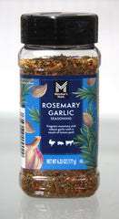 Generic Rosemary Garlic Seasoning jar, aromatic blend for roasting and grilling