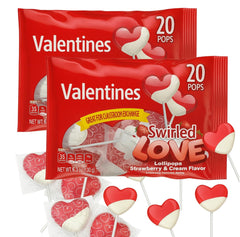 Generic Valentines classroom exchange candy, a convenient two-pack for teachers.