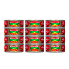 Genova yellowfin tuna in Calabrian chili olive oil can close-up for rich flavor