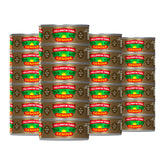 Genova yellowfin tuna in olive oil cans on shelf, convenient protein for quick meals.