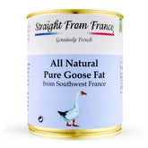 Genuinely French goose fat pour bottle, ideal for high-heat frying and crispy potatoes