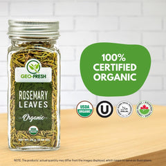 Geo-Fresh dried rosemary crushed texture for easy sprinkling.
