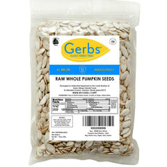 GERBS mildly nutty pumpkin seeds add texture to snacks and recipes.