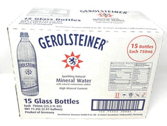 Gerolsteiner Mineral Water bottle, 25.3 fl oz, ideal for daily hydration at home or work.