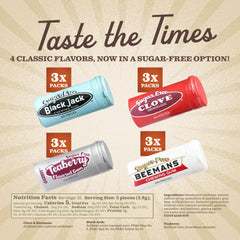 Gerrit's sugar free gum Black Jack tube for bold flavor anytime
