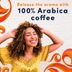Gevalia 100% Arabica beans from around the world enhance aroma.