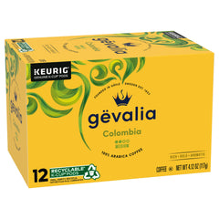 Gevalia steaming mug reinforces a smooth, balanced coffee experience