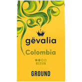 Gevalia Colombia Medium Roast Ground Coffee bag ready for brewing